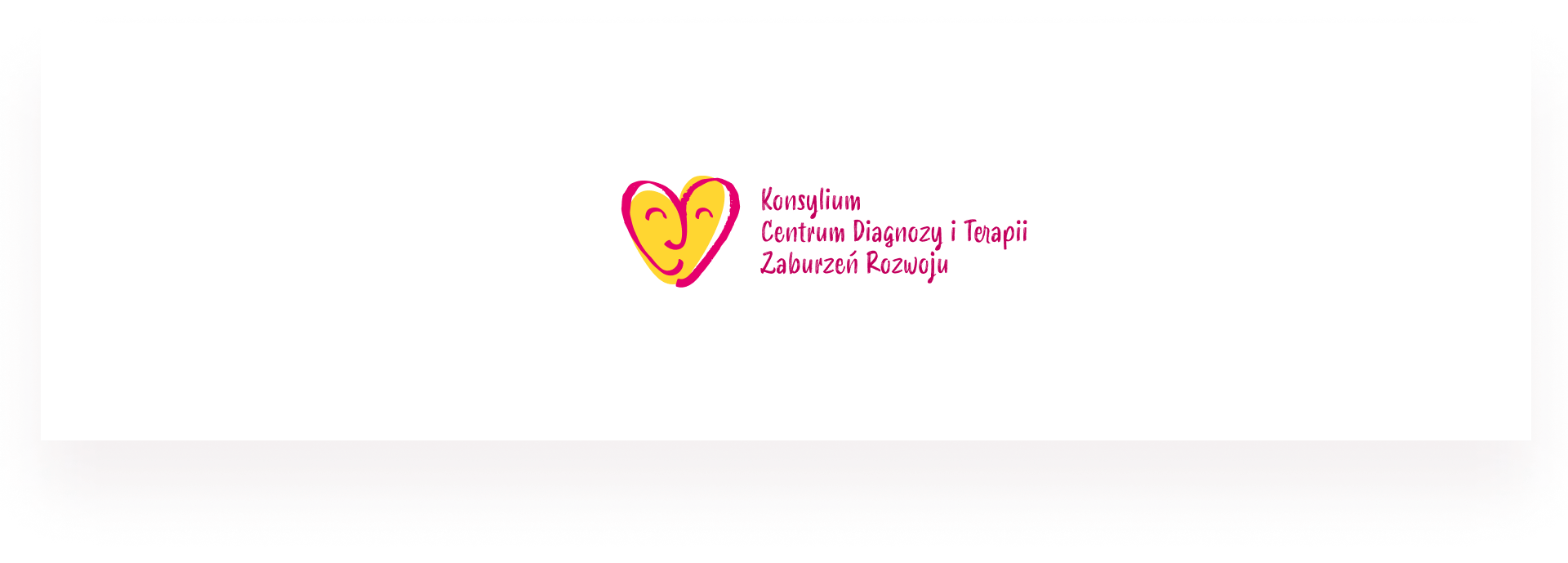 Logo Konsylium – Centrum Diagnozy i Terapii Zaburzeń Rozwoju symbolizuje troskę i empatię. Serce i uśmiech podkreślają przyjazne podejście do terapii.